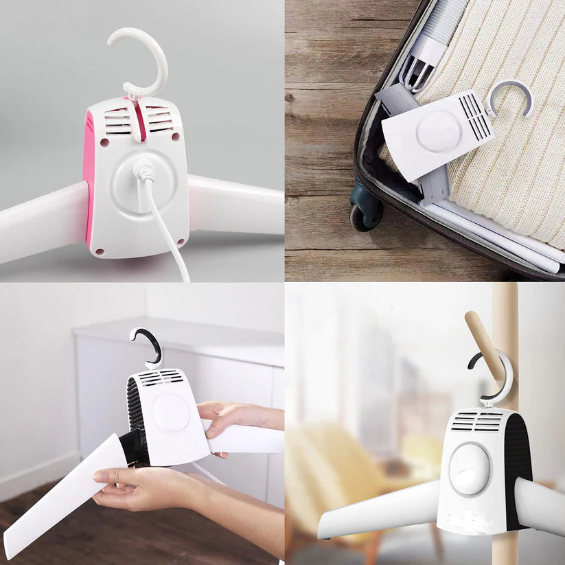 Portable Electric Clothes Drying Rack Hanger - Outdoor Travel Garment Clothing Shoes Heater