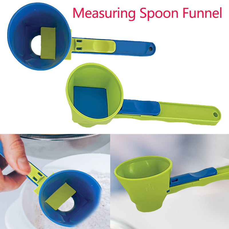 No Spill Scoop to Funnel Converter | Must-Have Kitchen & Home Tool - generalgoodspk.com