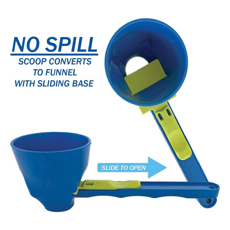 No Spill Scoop to Funnel Converter | Must-Have Kitchen & Home Tool - generalgoodspk.com