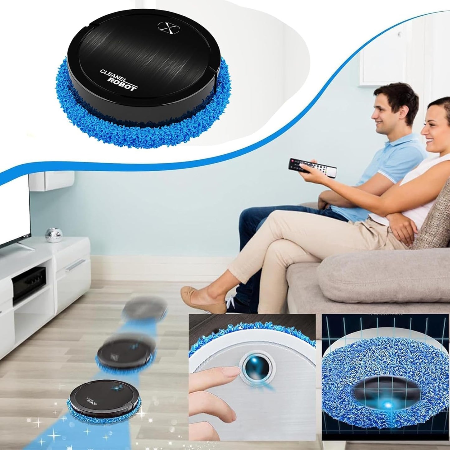 Portable Mini Wireless Smart Sweeping Robot