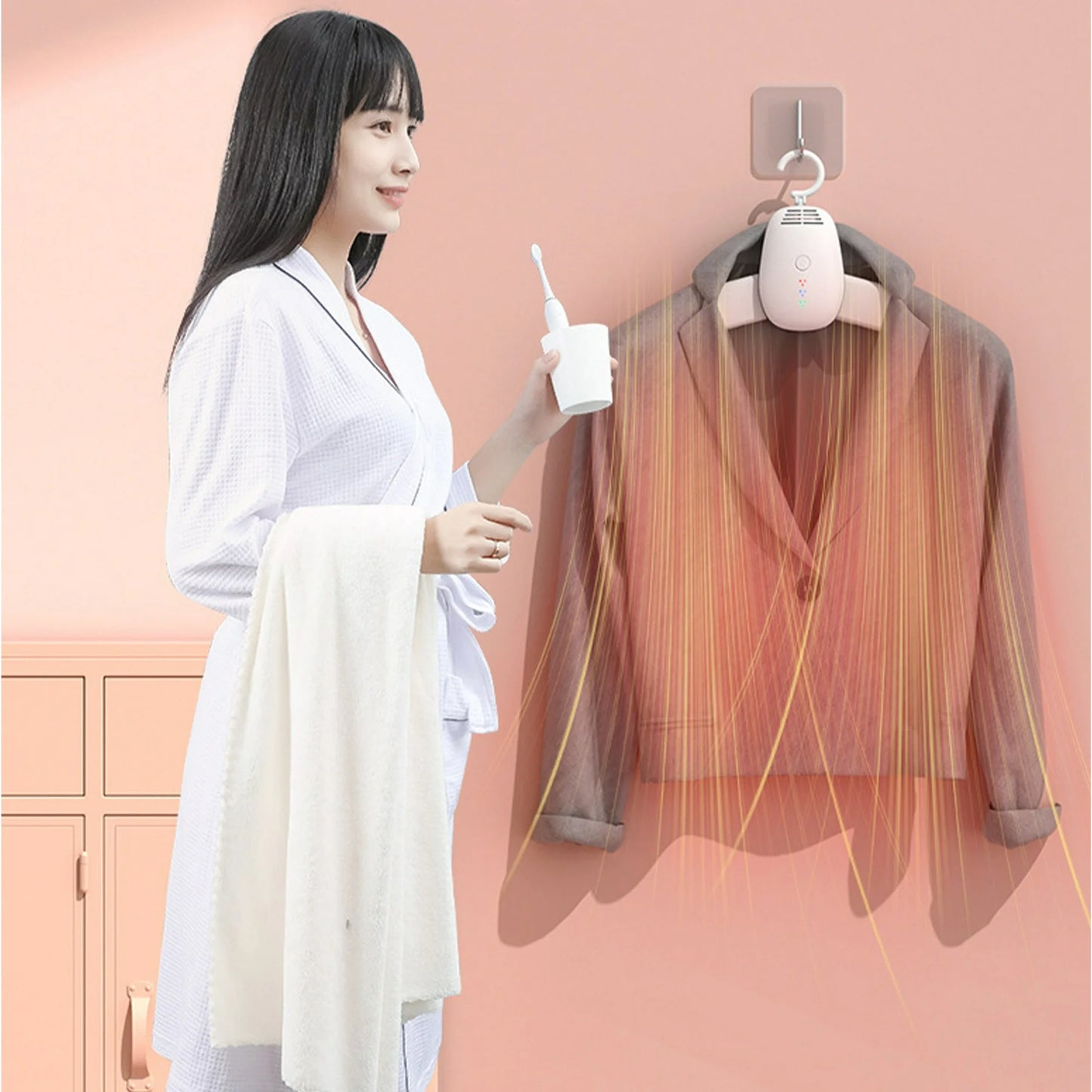Portable Electric Clothes Drying Rack Hanger - Outdoor Travel Garment Clothing Shoes Heater